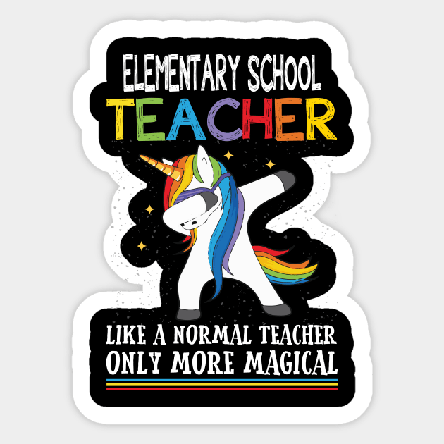 Elementary School Dabbing Unicorn Back To School Shirt Gift Sticker by TerronesAdrianer